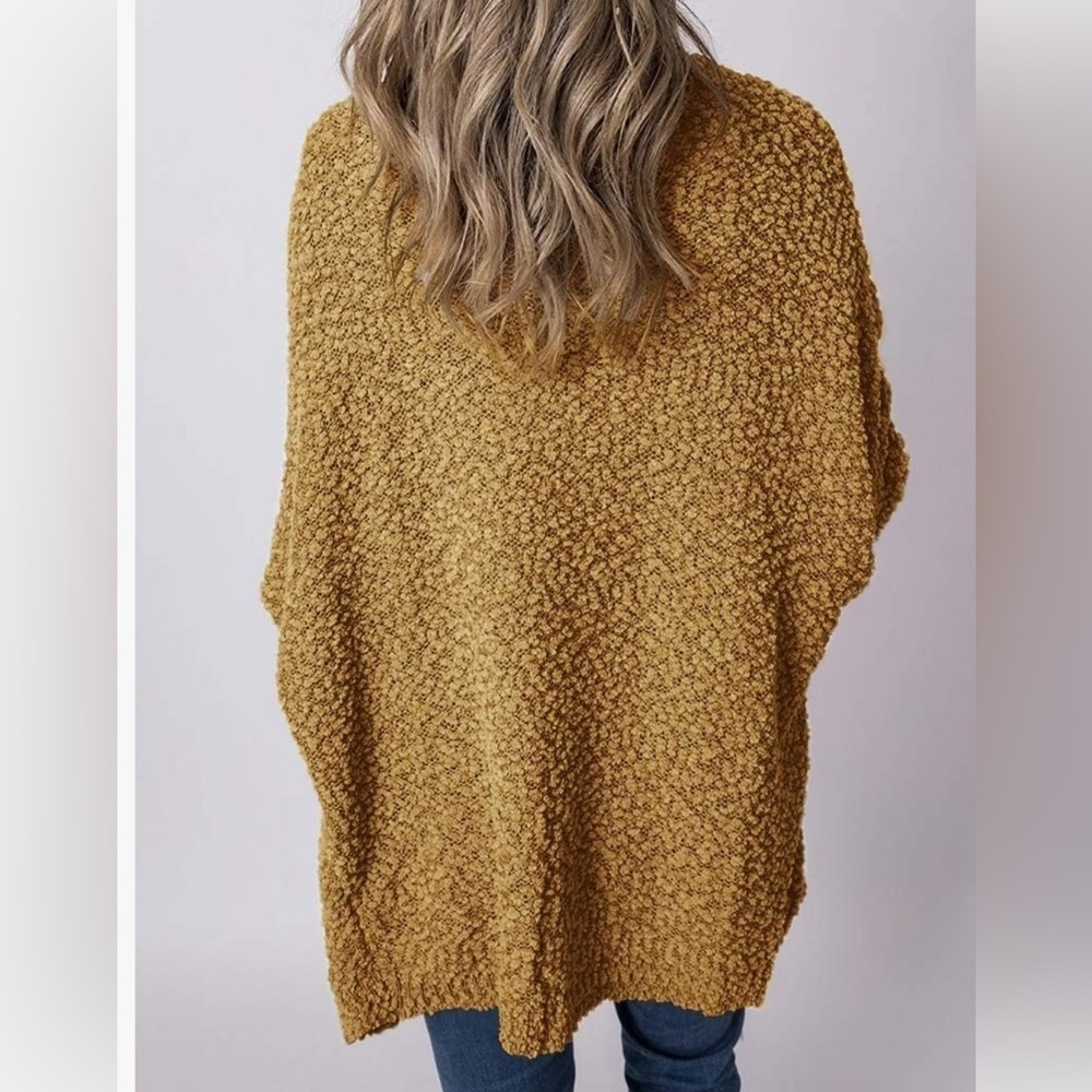 Imily Bela Women's Open Front Popcorn Knitted Cardigan Sweater with Pockets - Picture 2 of 10